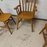 Set of country chairs and armchairs
