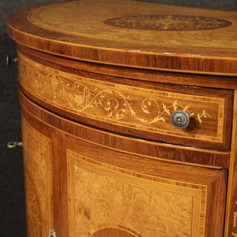 Italian Louis XVI style half-moon sideboard