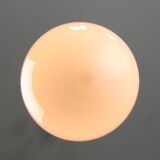 Mid-century Italian Brass and Opaline Glass Pendant Lamp