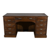 Art Deco Oak Pedestal Desk – 1940