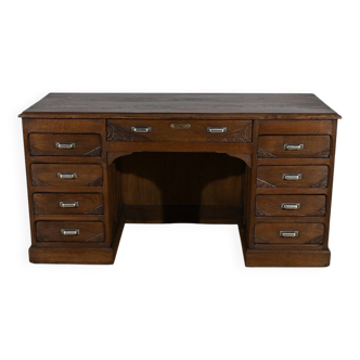 Oak Pedestal Desk, Art Deco – 1940