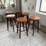 6 vintage Baumann bar stools