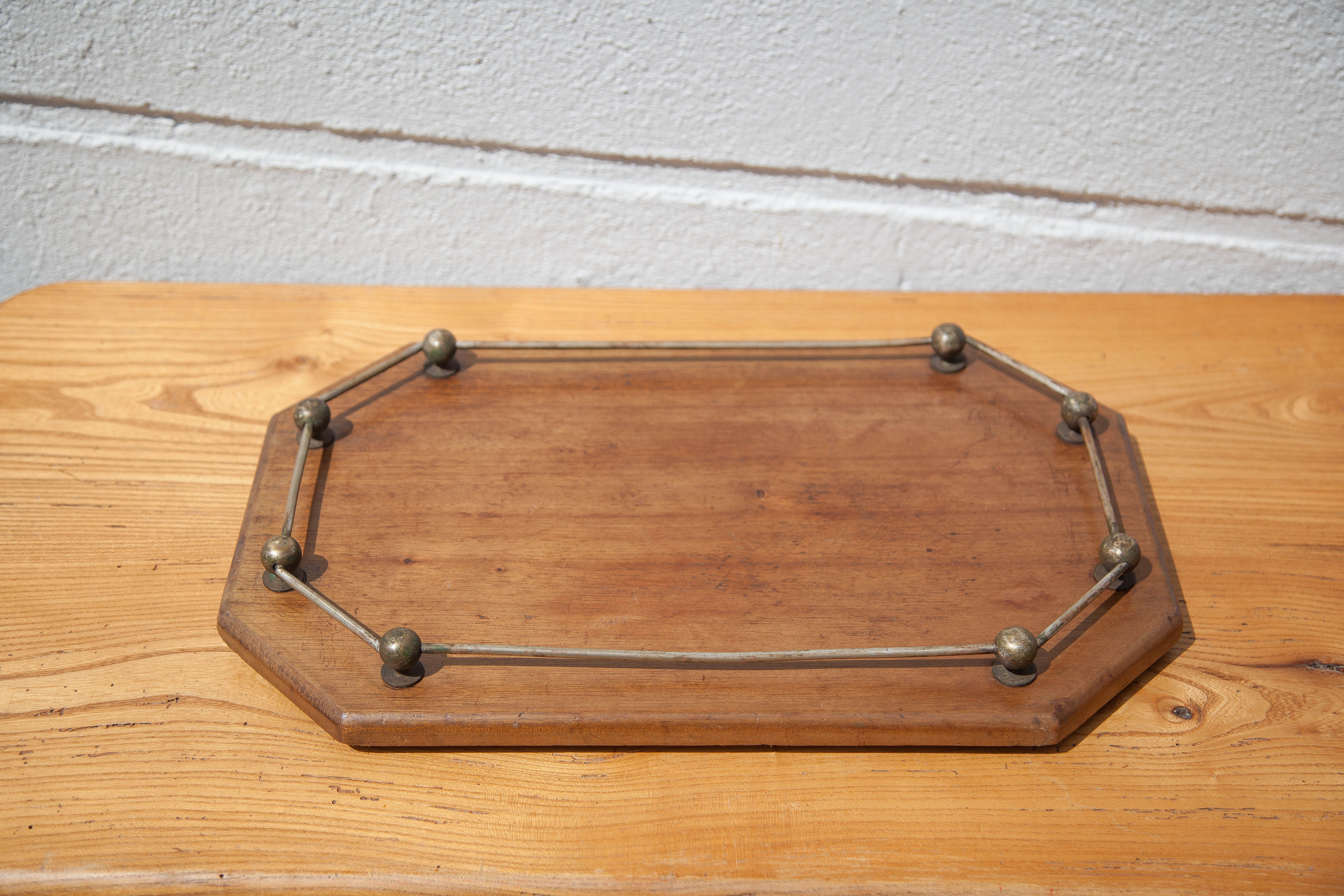 Vintage wooden tray, centerpiece, serving tray