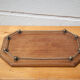 Plateau bois vintage, centre de table, plateau de service