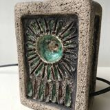 Stone and ceramic bedside lamp.