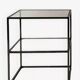 Vintage metal and glass bedside / side table, circa 1970 design
