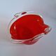 Vintage red Murano glass bowl Italy