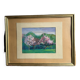 Watercolor on paper, flowering trees, mid-20th century