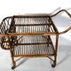 Vintage bamboo bar trolley from 50s. Made in Italy
