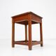 Industrial Square Wooden Stool with Handle, Belgium, 1920s