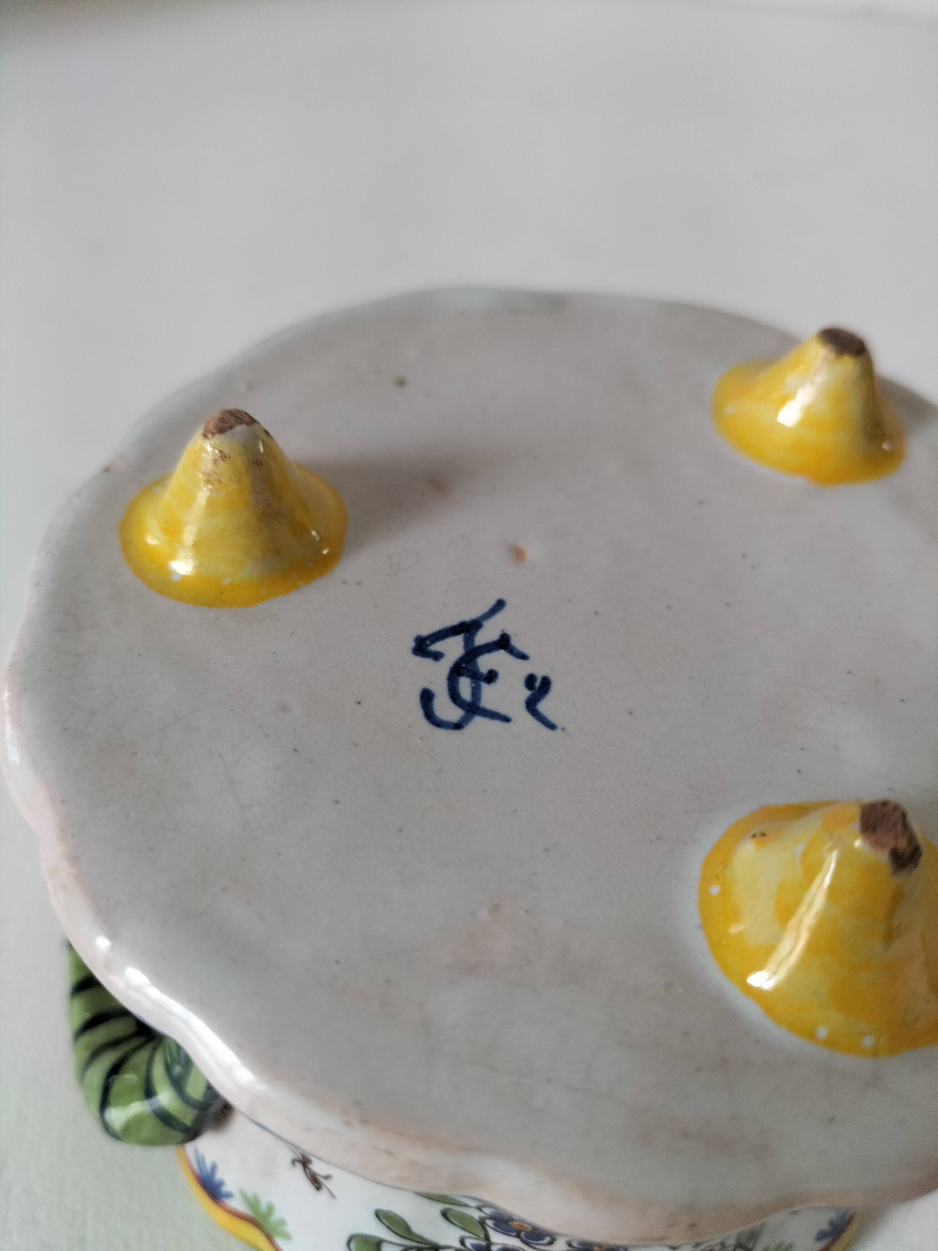 Small polychrome earthenware pot – Fourmaintraux-Courquin Desvres