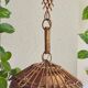 Suspended lamp in bamboo and rattan with chinoiserie details by Louis Sognot, 1950.