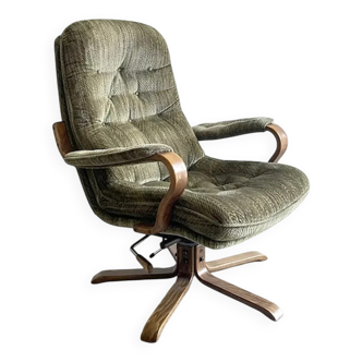 Vintage Scandinavian Design Swivel Chaise Longue Göte Möbler – Sweden, 1970s