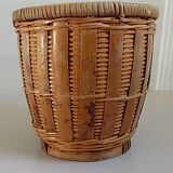 Small rattan plant pot