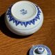 Small Chinese blue and white tea set for 6 cups and saucers.