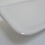 Vintage white enamelled ceramic wall shelf