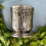 Antique silver-plated egg cup