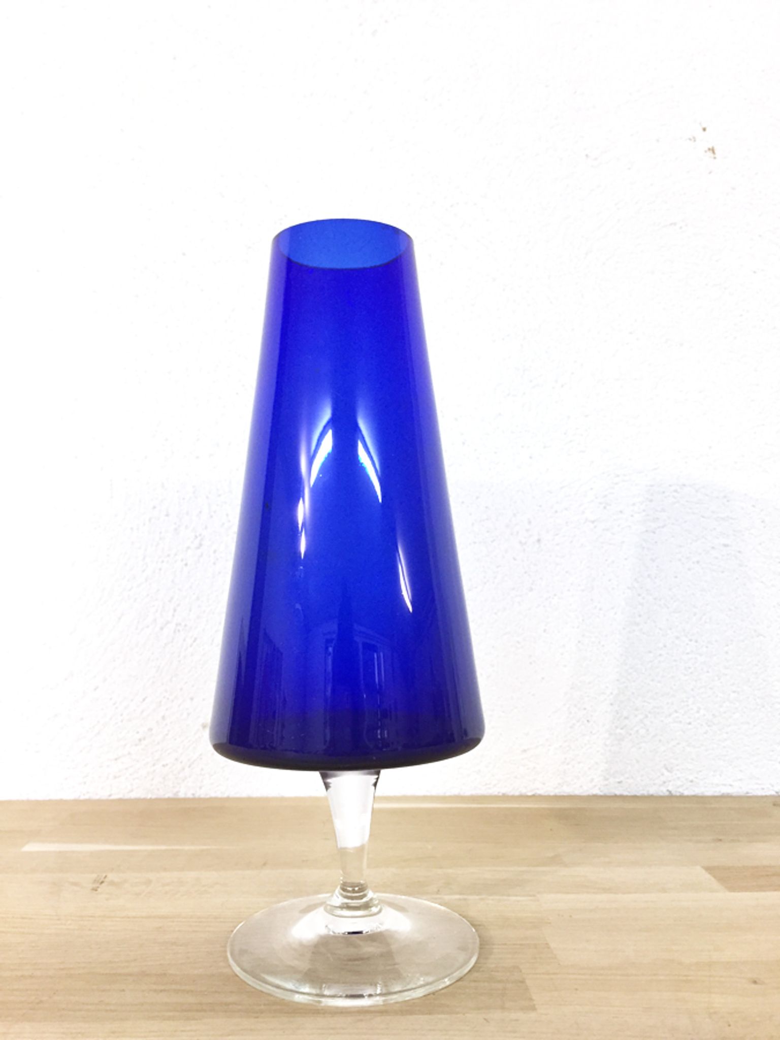 Vase bleu nuit Murano 1970
