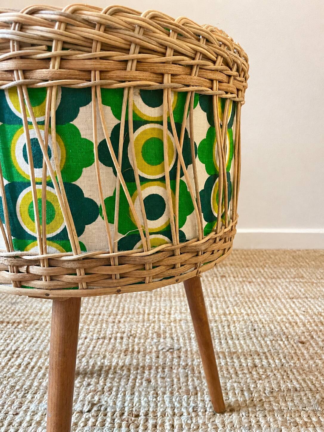 Storage basket - 1970s workwoman