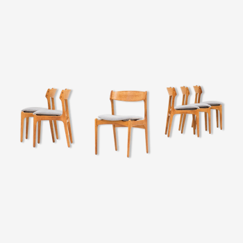 Set of 6 dining chairs ‘model 49’ by Erik Buck for O.D. Møbler, Danish design, 60’s