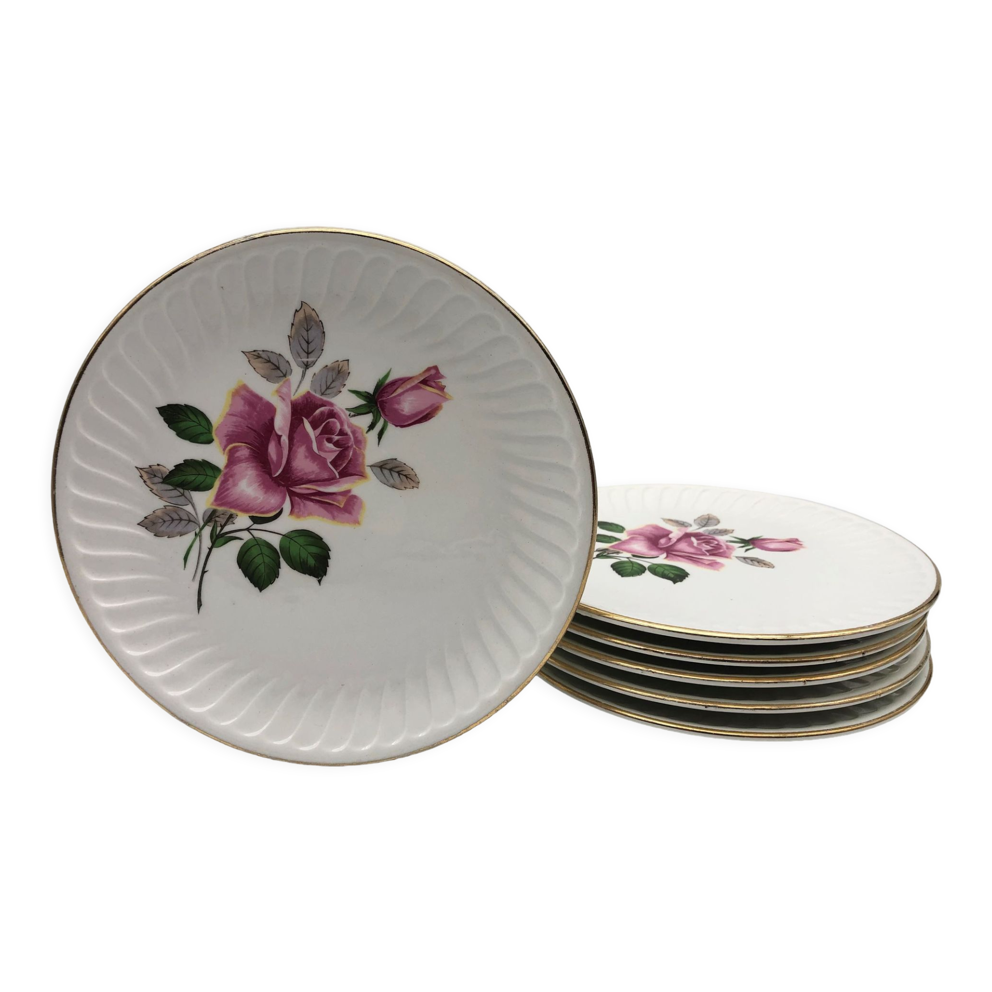 "Gien" dessert plates Symphonie model