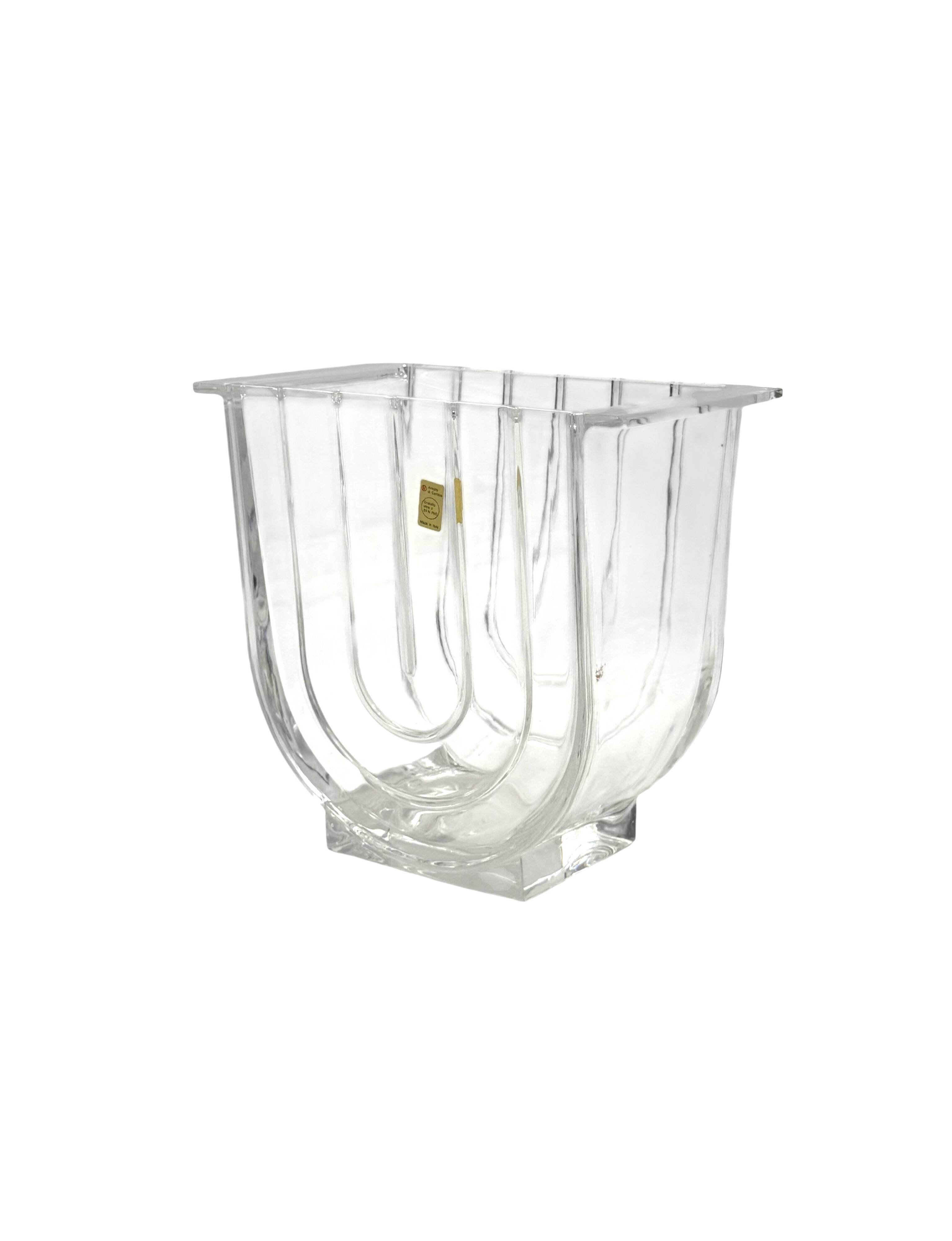 Modern crystal vase / ice bucket, Laura Griziotti for Arnolfo di Cambio 196