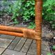 Bamboo and rattan headboard 160cm vintage 1960