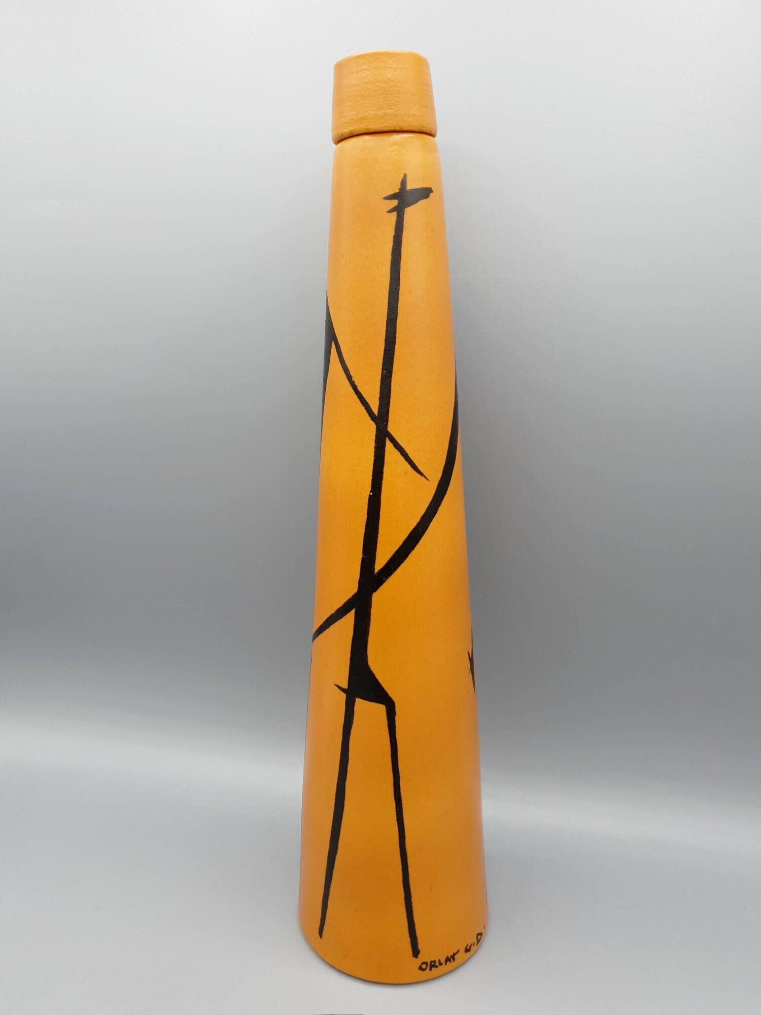 Ceramic liquor bottle, Denise & Gilbert Orlat 1970