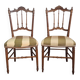 Pair of carved Louis XVI flying chairs ~ 1900 Belle Époque