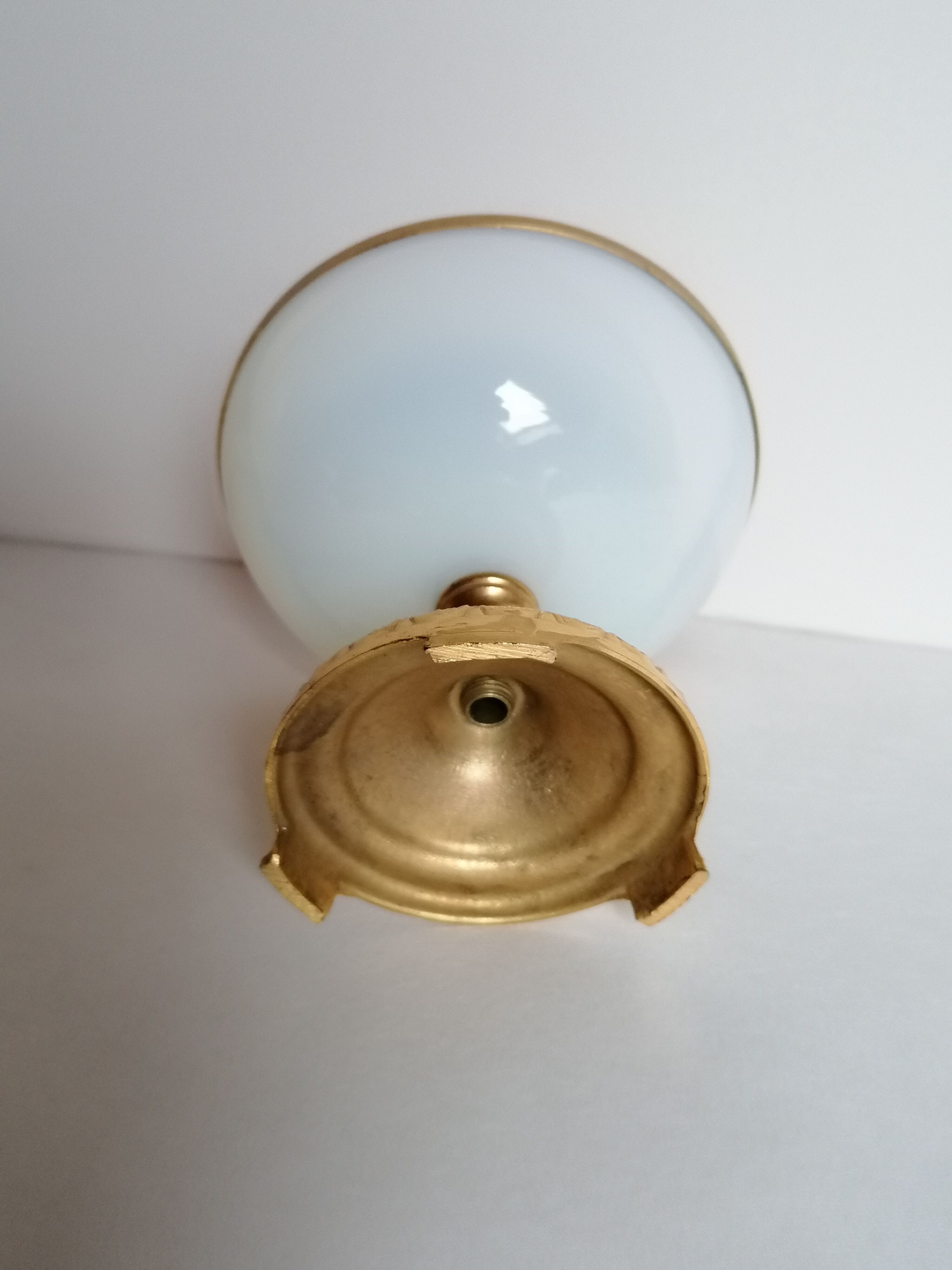 Opaline cut on bronze mount