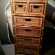 Meuble en rotin 6 paniers