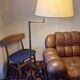 Walter von Nessen brass swivel-arm floor lamp with uplight, 1960s
