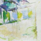 Original Swedish oil on canvas – “Landscape” by Sture Ekengren – vintage & framed – 63 × 74 cm