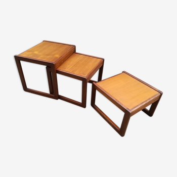 Pull out tables in teak