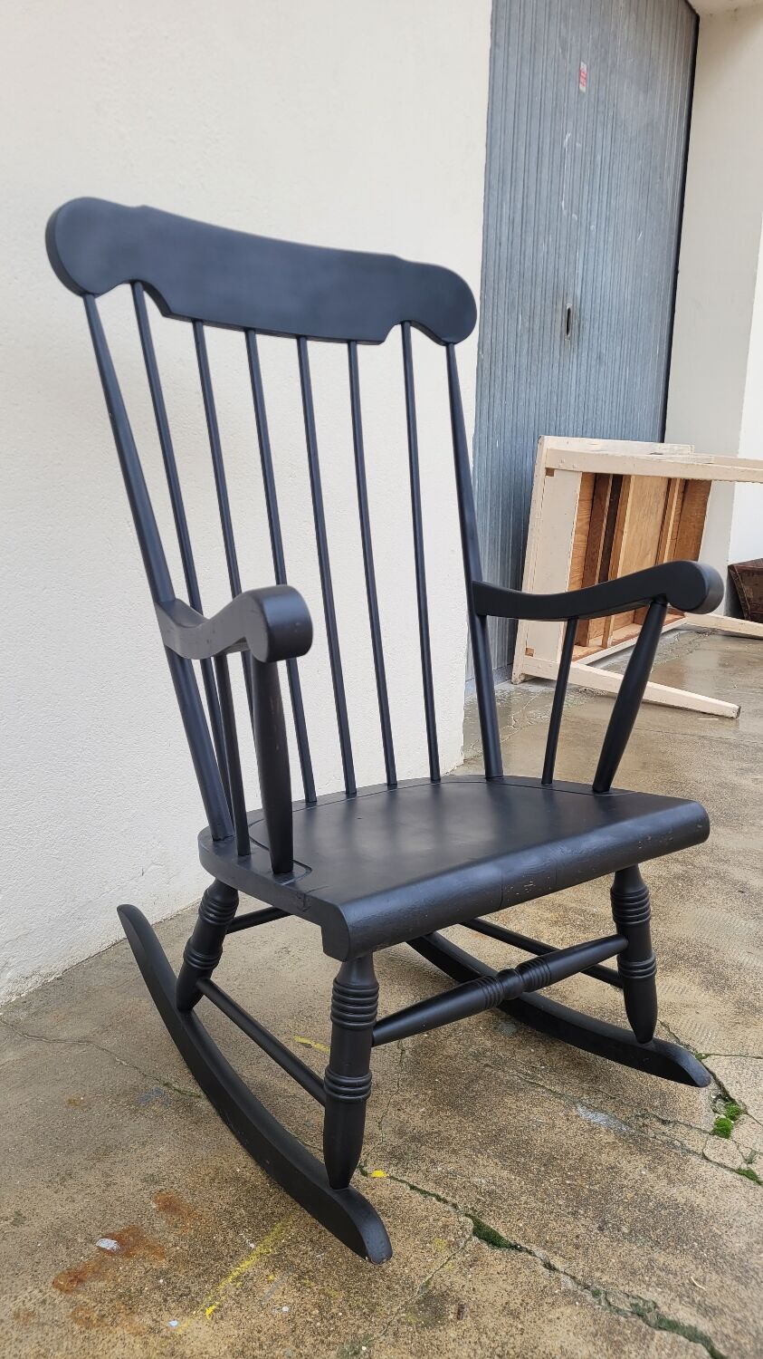 Vintage rocking chair rocking chair 1950 black