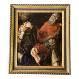 Fragment of an oil on panel, 18th century