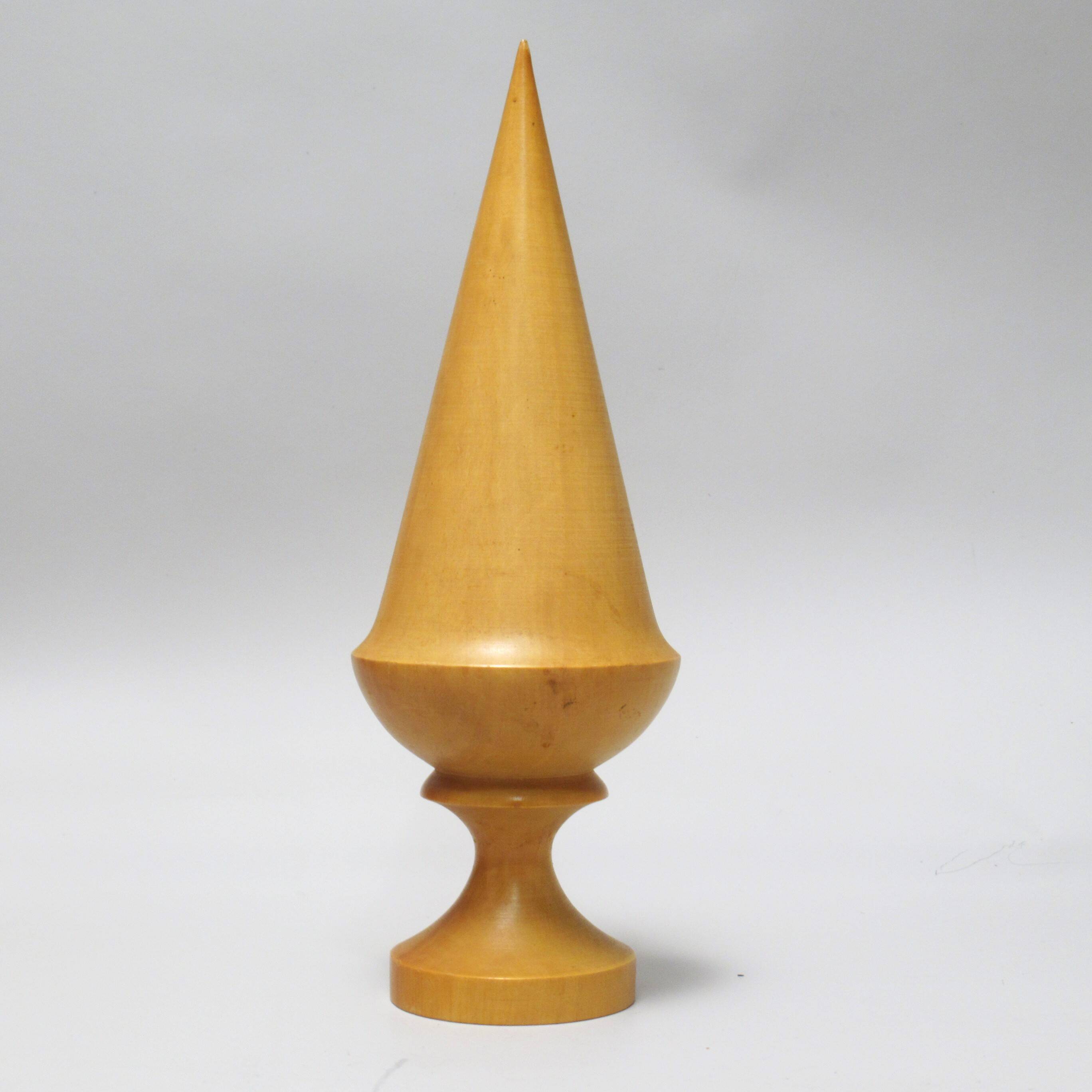 Turned wood obelisk sculpture