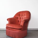 Upholstered toad armchair, 1970