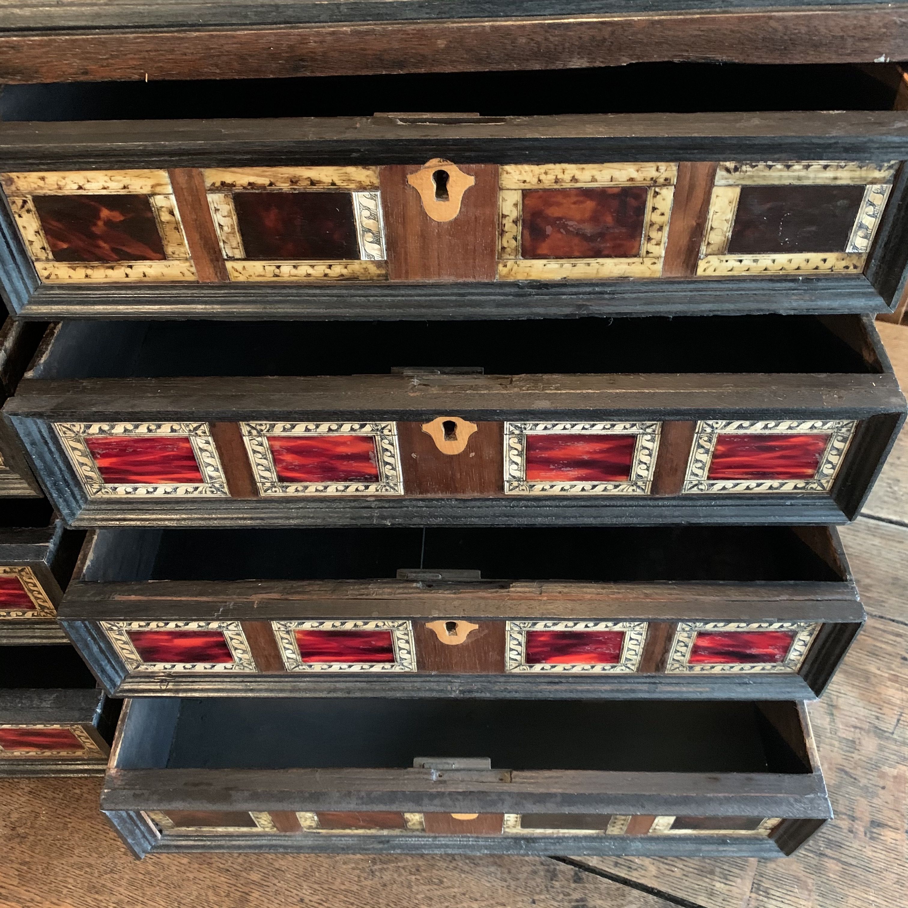Antwerp cabinet to be laid in tortoiseshell and 17th century marquetry