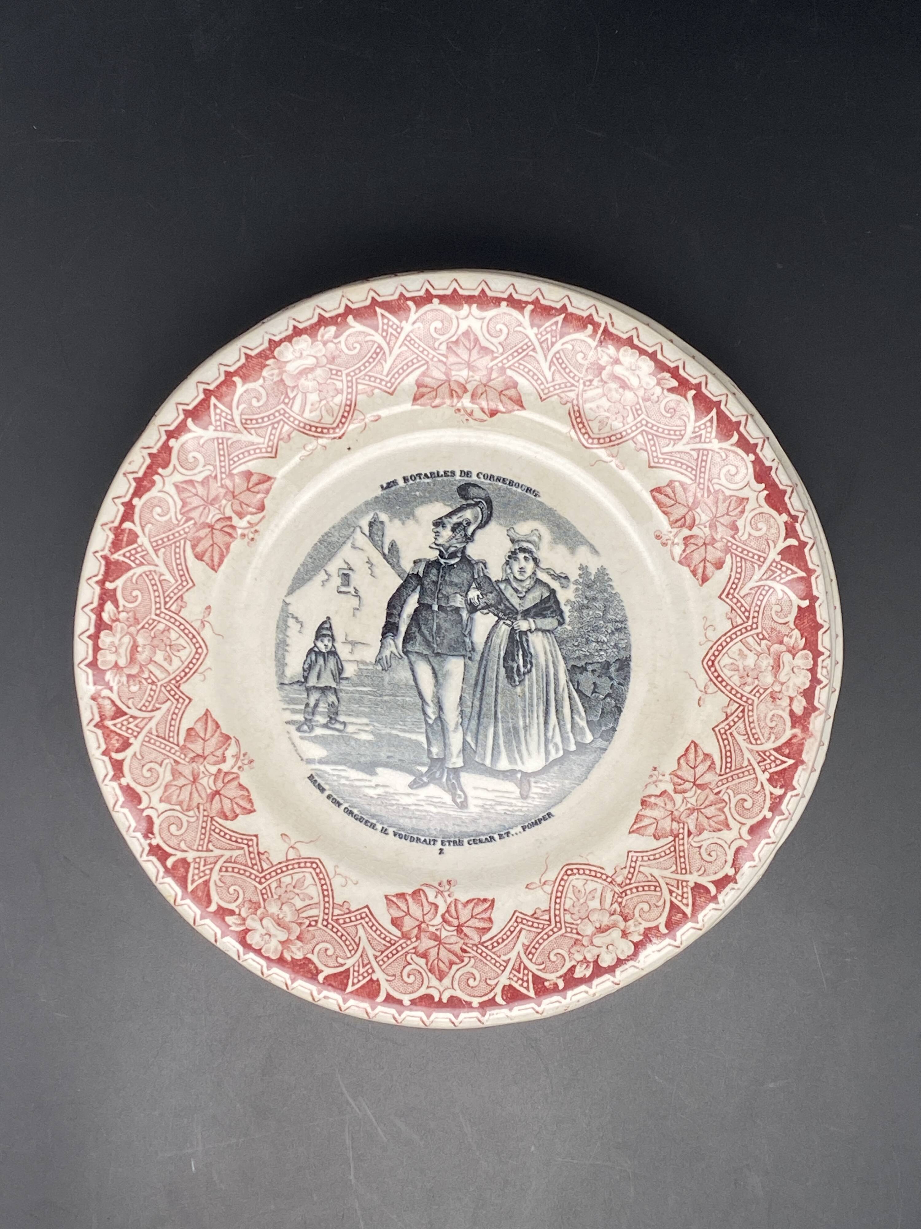 Assiettes parlantes « Les Notables de Cabourg » Demie-porcelaine Lunéville – MPMDéc23JF10