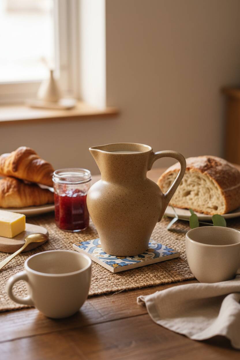 Small Spotted Stoneware Milk Jug