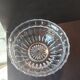 Vintage crystal bowl with radiant decoration, 20 cm