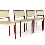 Set of 4 Niels O Möller model 80 chairs