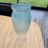 Glass vase with enamel flowers circa 1900