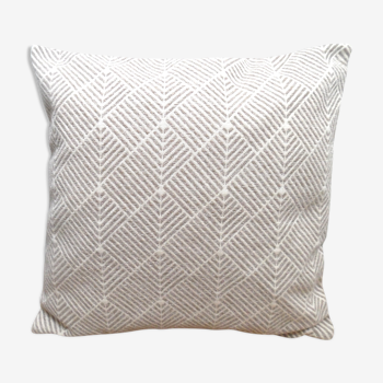 Cotton geometric design cushion