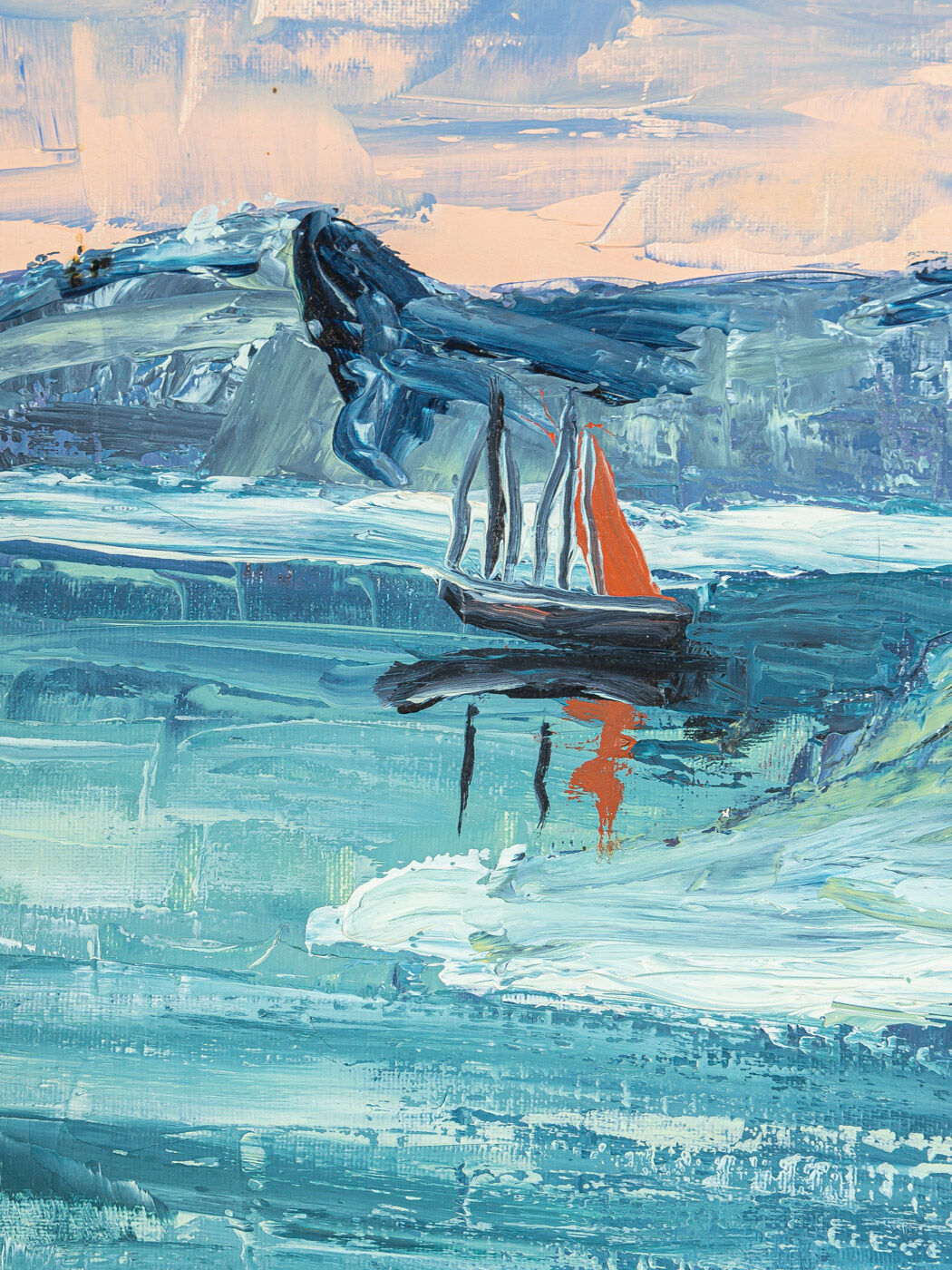 Mer Arctique, huile sur toile, 50 x 42 cm