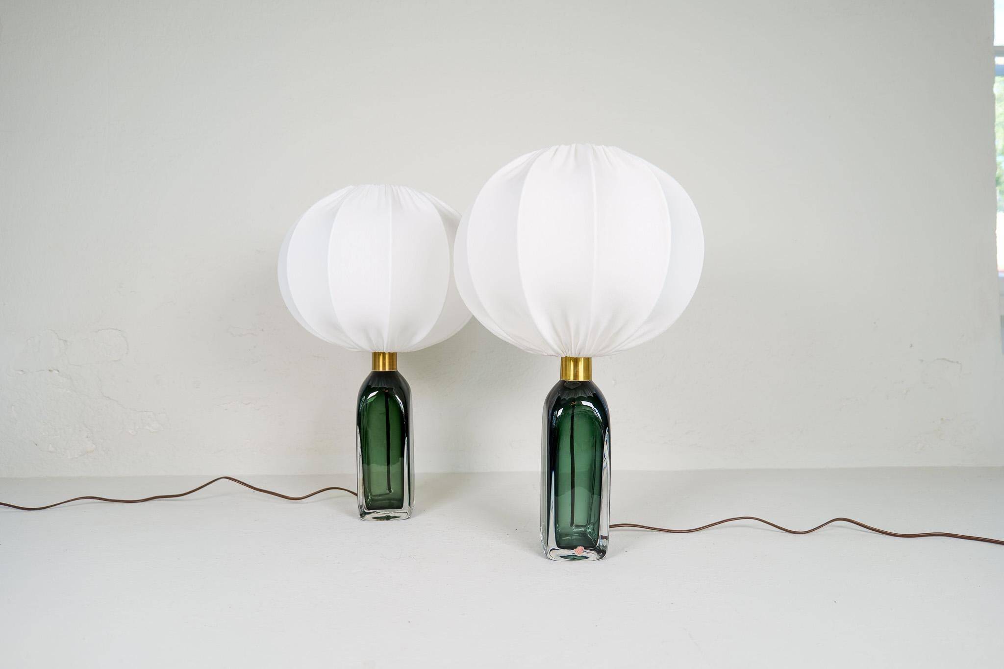 Mid-Century Modern Table Lamps by Carl Fagerlund for Orrefors Sweden RD 1406