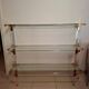 Hollywood Regency Bookshelf - Lucite & Brass - 1980s