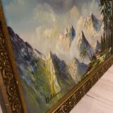 Mountain painting signed 1950/60