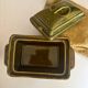 Beurrier vintage en majolique verte